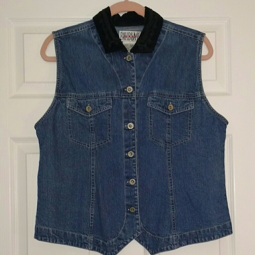 Bill Blass Jeans Brand Denim Jean Jacket / Vest